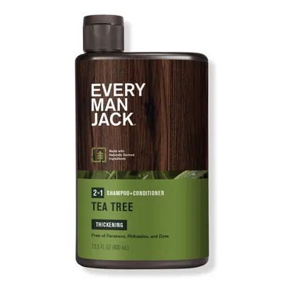 Every Man Jack Tea Tree Men's 2-in-1 Thickening Shampoo + Conditioner
