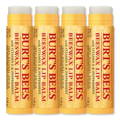 Burt's Bees Beeswax Lip Balm 4-Pack