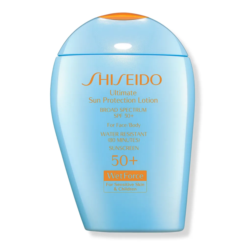 Shiseido Ultimate Sun Protection Lotion Broad Spectrum SPF 50+ WetForce for Sensitive Skin and Children