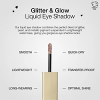 Glitter & Glow Liquid Eye Shadow - Rose Gold Retro