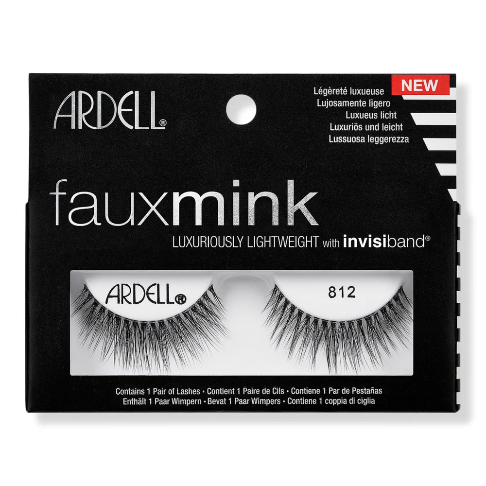 Ardell Faux Mink #812 False Eyelash, Lightweight with Invisiband