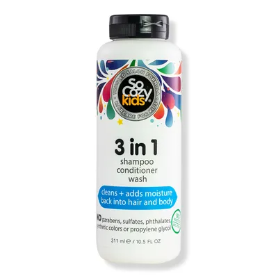 SoCozy 3-in-1 Shampoo Conditioner Body Wash for Kids
