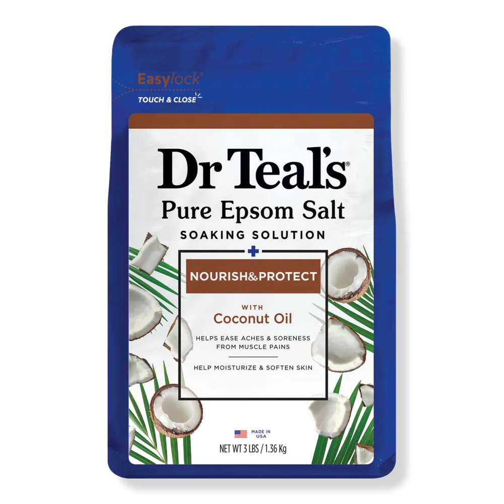 Dr Teal's Pure Epsom Salt Soaking Solution with Coconut Oil