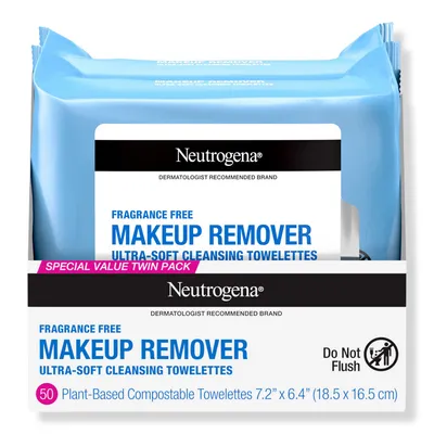Neutrogena Fragrance-Free Makeup Remover Cleansing Towelettes Twin Pack