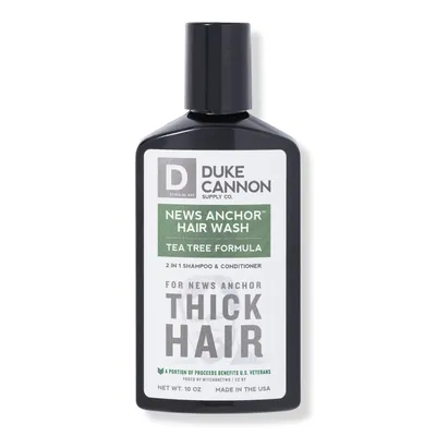 Duke Cannon Supply Co News Anchor Tea Tree Formula 2 In 1 Hair Wash
