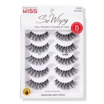 Kiss So Wispy 5 pair lashes #11, multipack