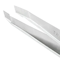 Slant Tweezer - Platinum Silver