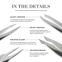 Slant Tweezer - Platinum Silver