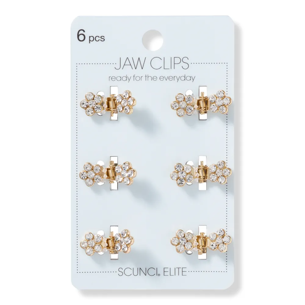 Scunci Mini Crystal Jaw Clip Set