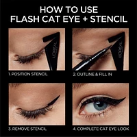 Infallible Flash Cat Eye Waterproof Liquid Eyeliner - Black