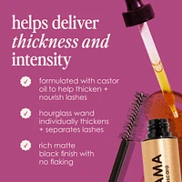 GrandeDRAMA Black Intense Thickening Mascara with Castor Oil - Black