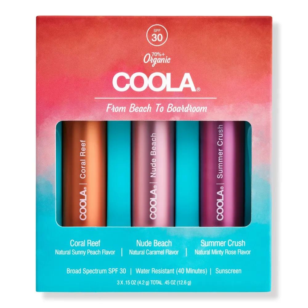 COOLA Beauty & The Beach Mineral Liplux SPF 30 Trio