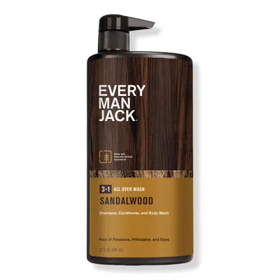 Every Man Jack Sandalwood Men's Hydrating 3-in-1 All Over Wash