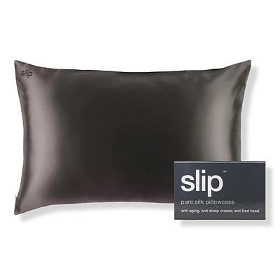 Pure Silk Queen Pillowcase - Charcoal