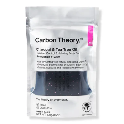 Carbon Theory. Charcoal & Tea Tree Oil Breakout Control Exfoliating Body Bar
