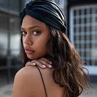 Pure Silk Turban - Black