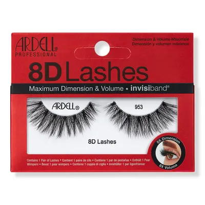 Ardell 8D False Eyelashes #953, Maximum Dimension & Volume with Invisiband