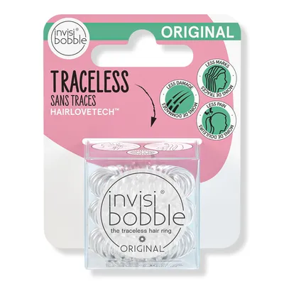 Invisibobble ORIGINAL Spiral Hair Ties - Crystal Clear