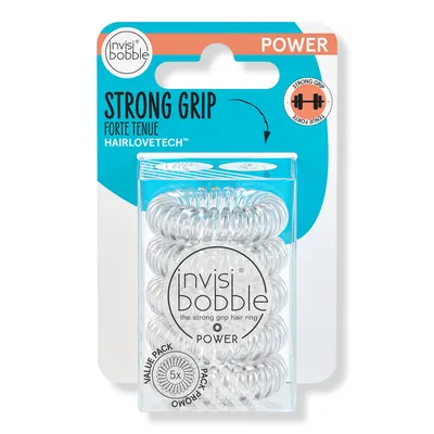 Invisibobble POWER Spiral Hair Tie Value Pack - Crystal Clear