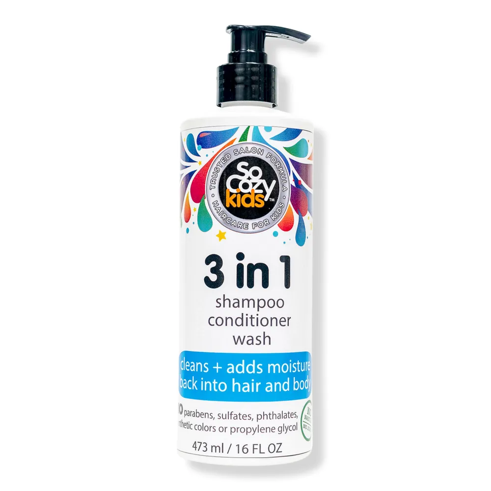 SoCozy 3-in-1 Shampoo Conditioner Body Wash for Kids