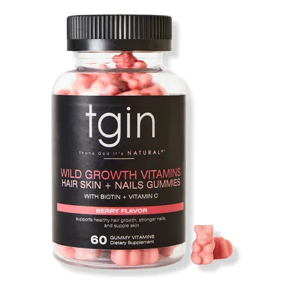 tgin Wild Growth Vitamins Hair, Skin + Nails Gummies