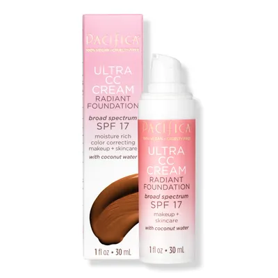 Pacifica Ultra CC Cream Radiant Foundation With 100% Physical Broad Spectrum SPF 17