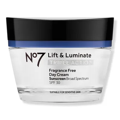 No7 Lift & Luminate Triple Action Fragrance Free Day Cream SPF 30