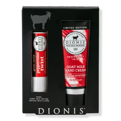 Dionis Peppermint Goat Milk Hand Cream & Lip Balm Set