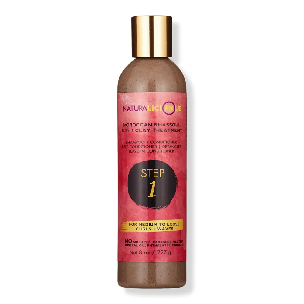 Naturalicious Moroccan Rhassoul 5-In-1 Clay Treatment for Medium to Loose Curls + Waves