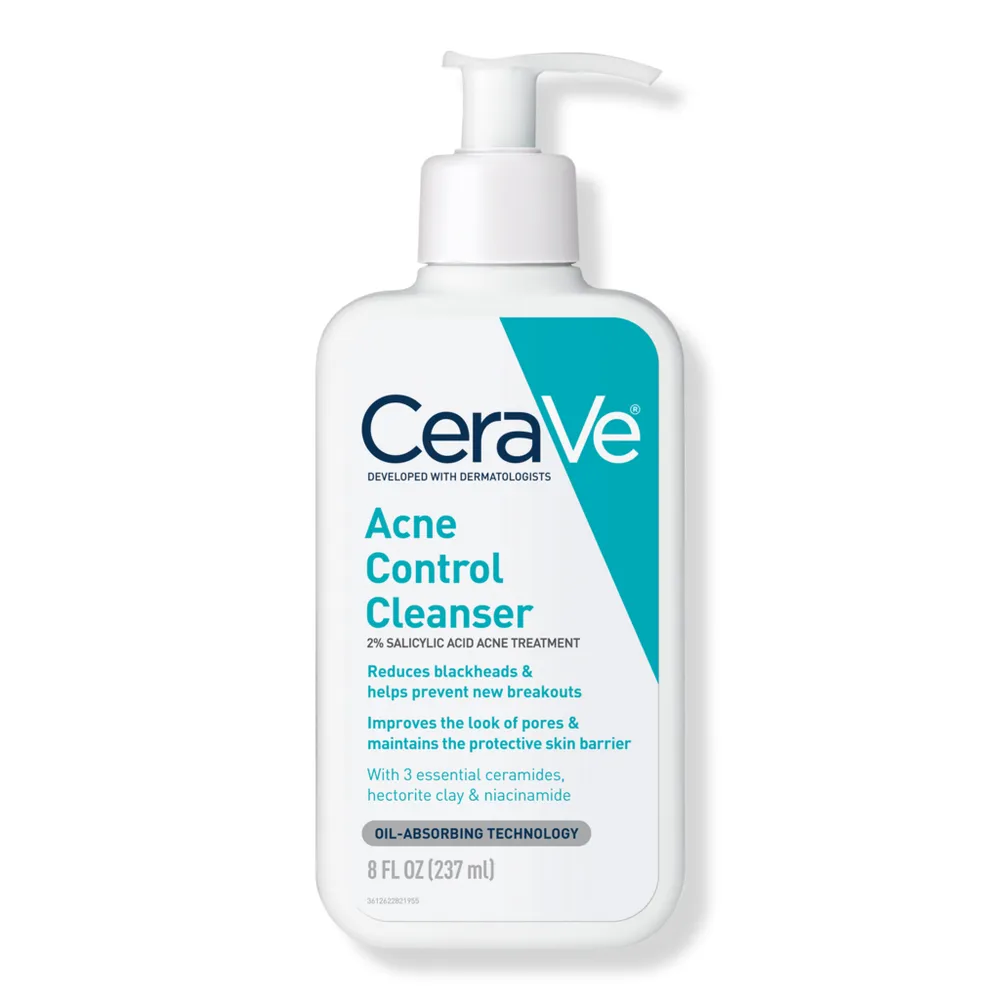 CeraVe Acne Control Cleanser with 2% Salicylic Acid for Acne Prone Skin