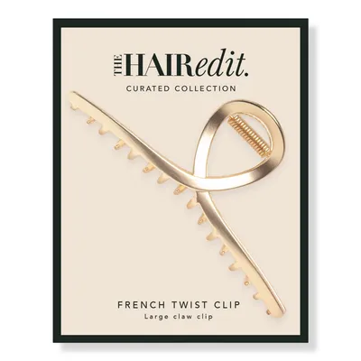 The Hair Edit Gold French Twist Claw Clip