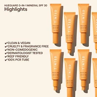 Hueguard 3-in-1 Mineral Sunscreen, Moisturizer, Primer SPF 30