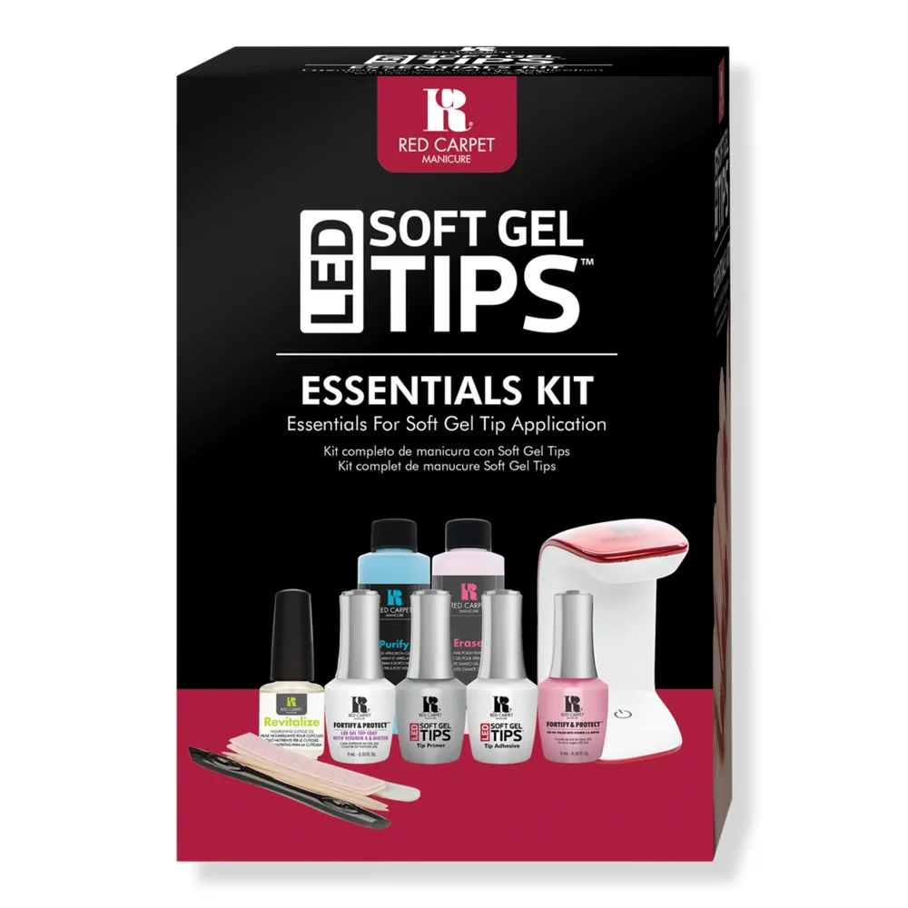 Red Carpet Manicure LED Soft Gel Nail Tips Essential Kit