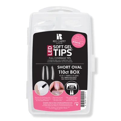Red Carpet Manicure LED Soft Gel Short Oval Nail Tips
