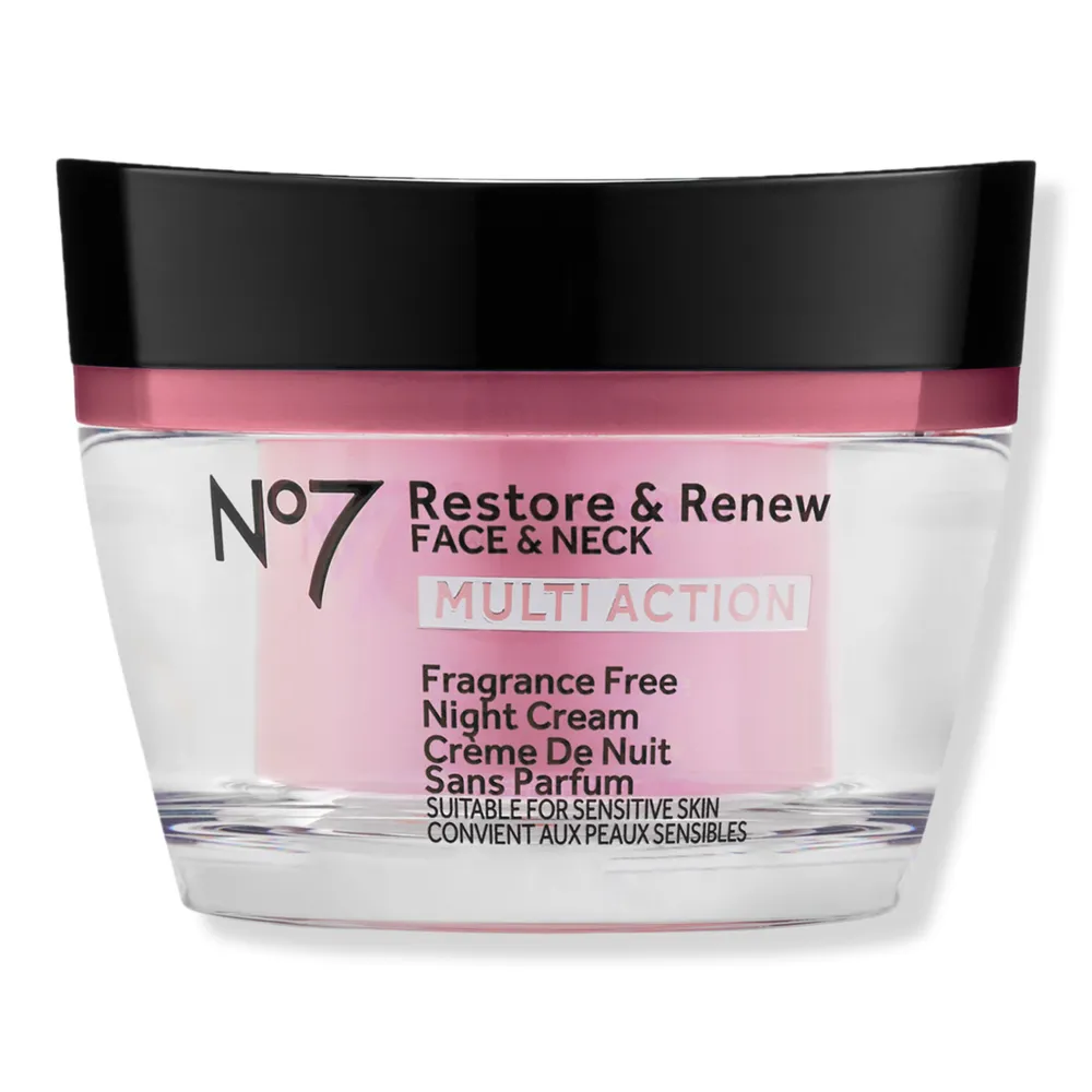 No7 Restore & Renew Face & Neck Multi Action Fragrance Free Night Cream