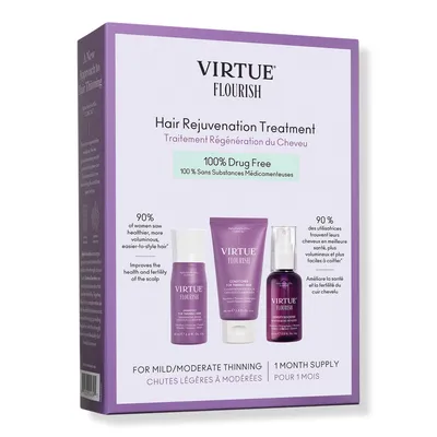 Virtue Flourish Drug-Free Hair Rejuvenation Treatment for Volume & Density 1 Month Kit