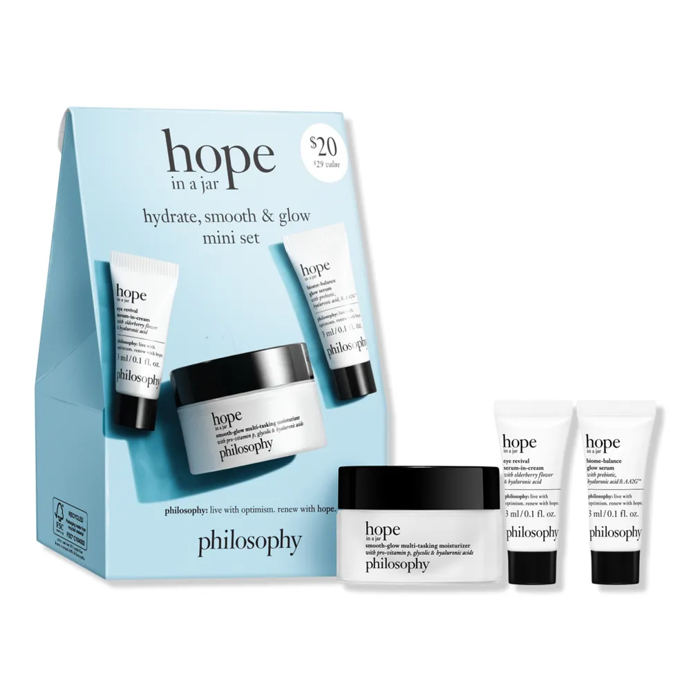 Philosophy Hope In A Jar Hydrate, Smooth & Glow Mini Set