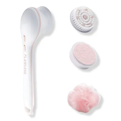 Flawless by Finishing Touch Flawless Cleanse Spa Spinning Body Brush and, Shower Wand