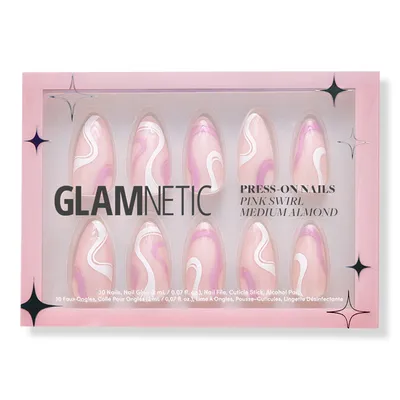 Glamnetic Pink Swirl Press-On Nails
