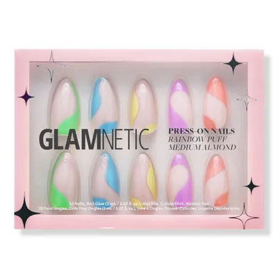 Glamnetic Rainbow Puff Press-On Nails