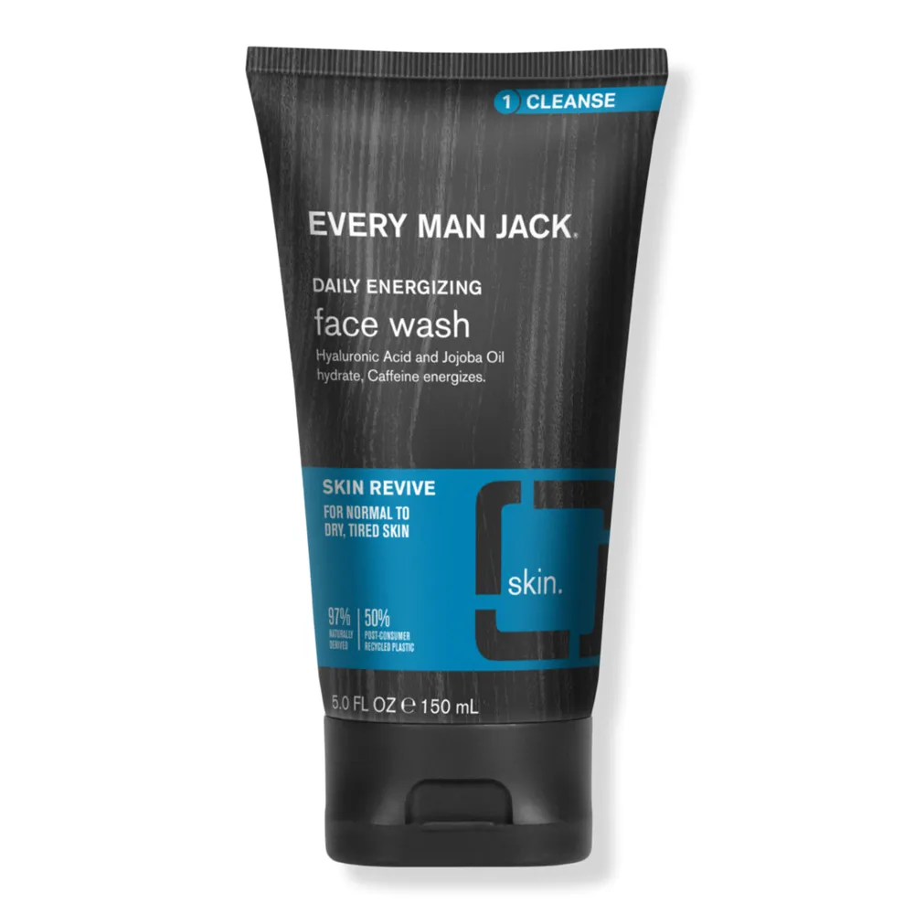 Every Man Jack Men's Daily Energizing Fragrance Free Face Wash