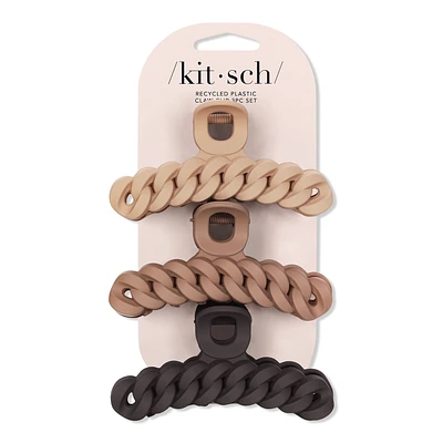 Recycled Plastic Chain Claw Clip - Neutrals