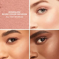 RoseGlow Blush Color Infusion - Peach Shimmer