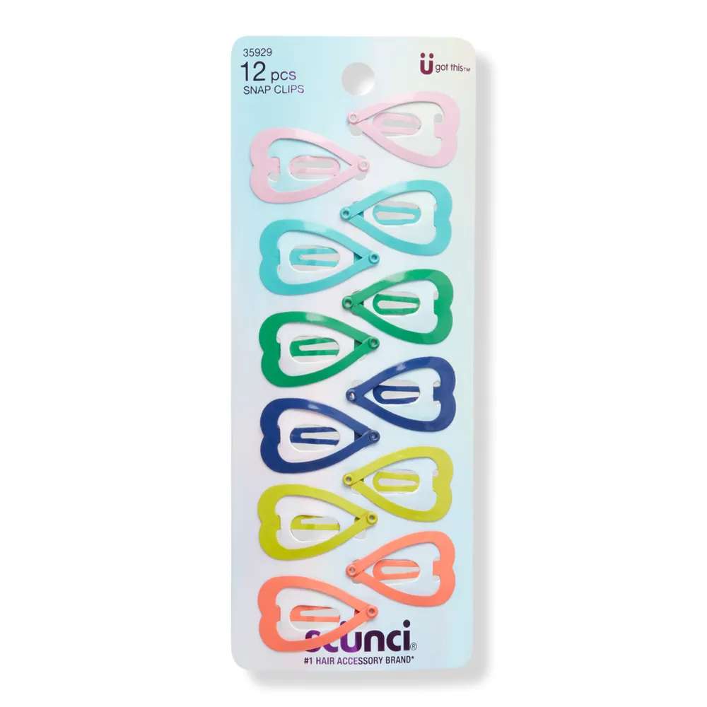 Scunci Heart Snap Clips