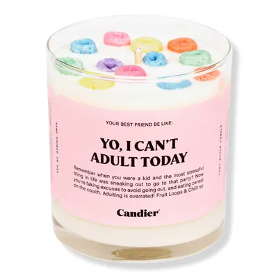 Candier Yo' I Can't Adult Today Candle