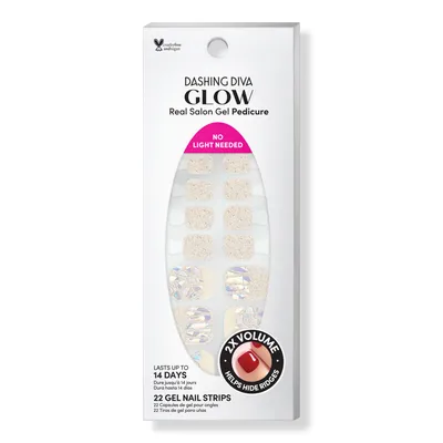 Dashing Diva Dahlia Crystal Real Salon Gel Glow Pedicure