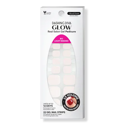 Dashing Diva White Satin Real Salon Gel Glow Pedicure