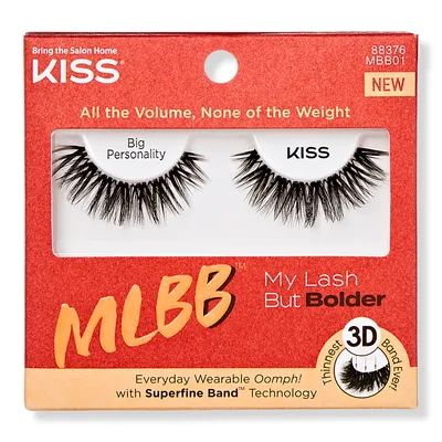 Kiss My Lash But Bolder 3D False Eyelashes, Big Personality