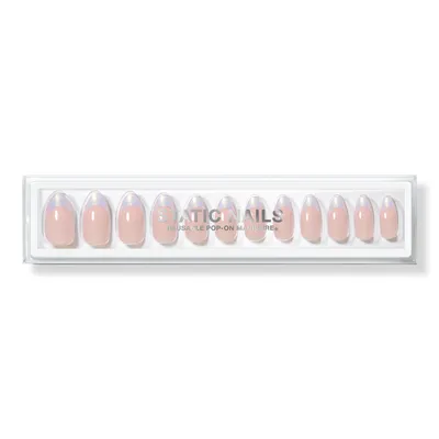 Static Nails Opalescent French Reusable Pop-On Manicures