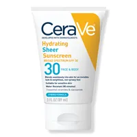 CeraVe Hydrating Sheer Sunscreen Face and Body Lotion with SPF 30